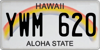 HI license plate YWM620