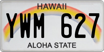 HI license plate YWM627