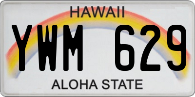 HI license plate YWM629