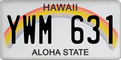 HI license plate YWM631