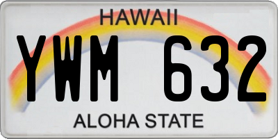 HI license plate YWM632