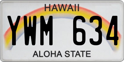 HI license plate YWM634