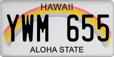 HI license plate YWM655