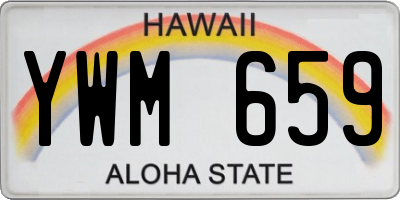 HI license plate YWM659