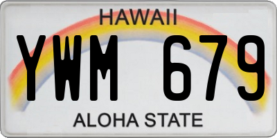 HI license plate YWM679