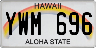 HI license plate YWM696