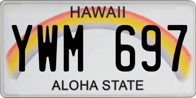 HI license plate YWM697