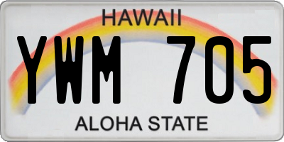 HI license plate YWM705
