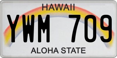 HI license plate YWM709