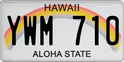 HI license plate YWM710