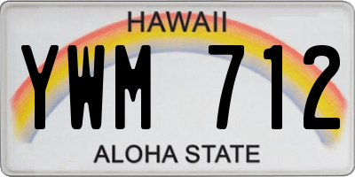 HI license plate YWM712