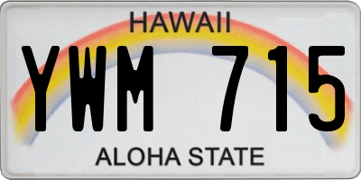 HI license plate YWM715