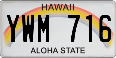 HI license plate YWM716