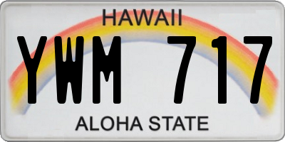 HI license plate YWM717
