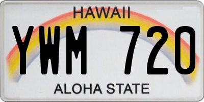 HI license plate YWM720