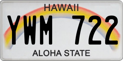 HI license plate YWM722