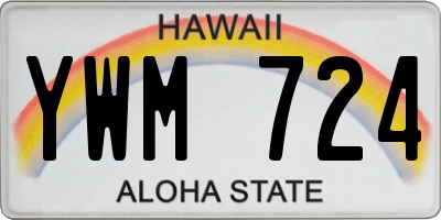HI license plate YWM724