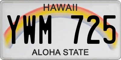 HI license plate YWM725