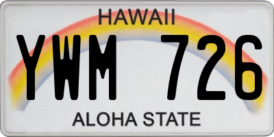 HI license plate YWM726