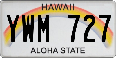 HI license plate YWM727