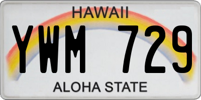 HI license plate YWM729