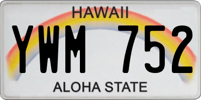 HI license plate YWM752