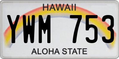HI license plate YWM753