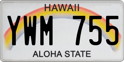 HI license plate YWM755