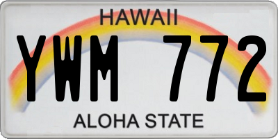 HI license plate YWM772