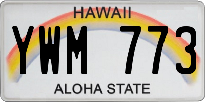 HI license plate YWM773