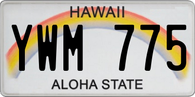 HI license plate YWM775