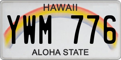 HI license plate YWM776