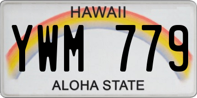 HI license plate YWM779
