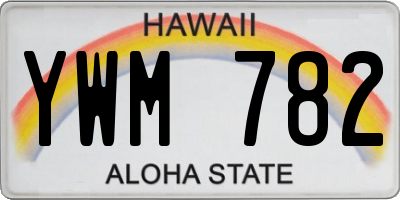 HI license plate YWM782