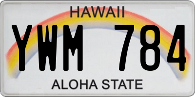 HI license plate YWM784
