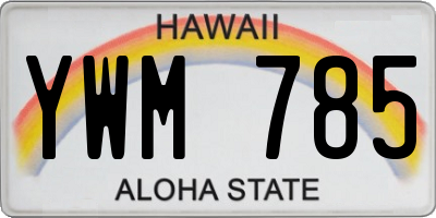 HI license plate YWM785