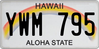 HI license plate YWM795