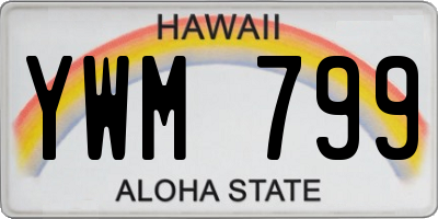HI license plate YWM799
