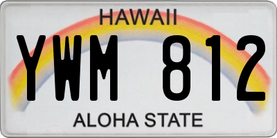 HI license plate YWM812