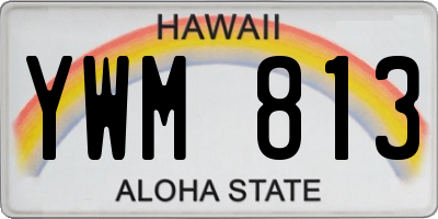 HI license plate YWM813