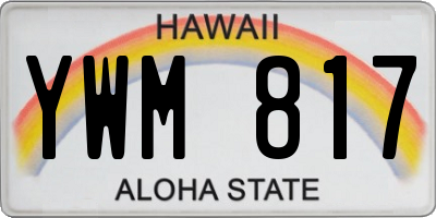 HI license plate YWM817