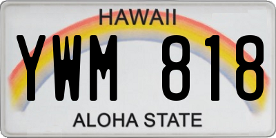 HI license plate YWM818