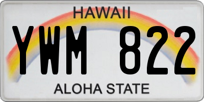 HI license plate YWM822