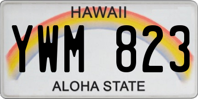 HI license plate YWM823