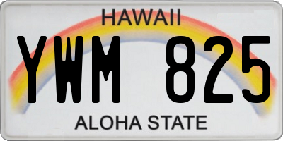 HI license plate YWM825