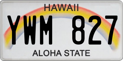 HI license plate YWM827