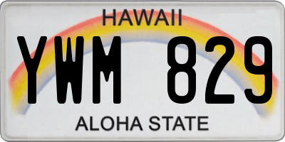 HI license plate YWM829