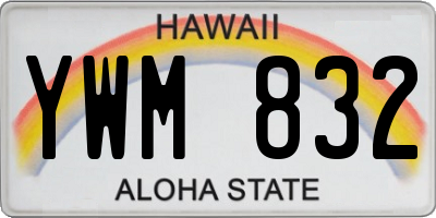 HI license plate YWM832