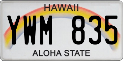 HI license plate YWM835