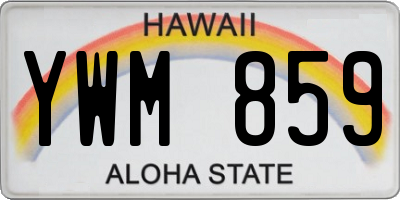 HI license plate YWM859